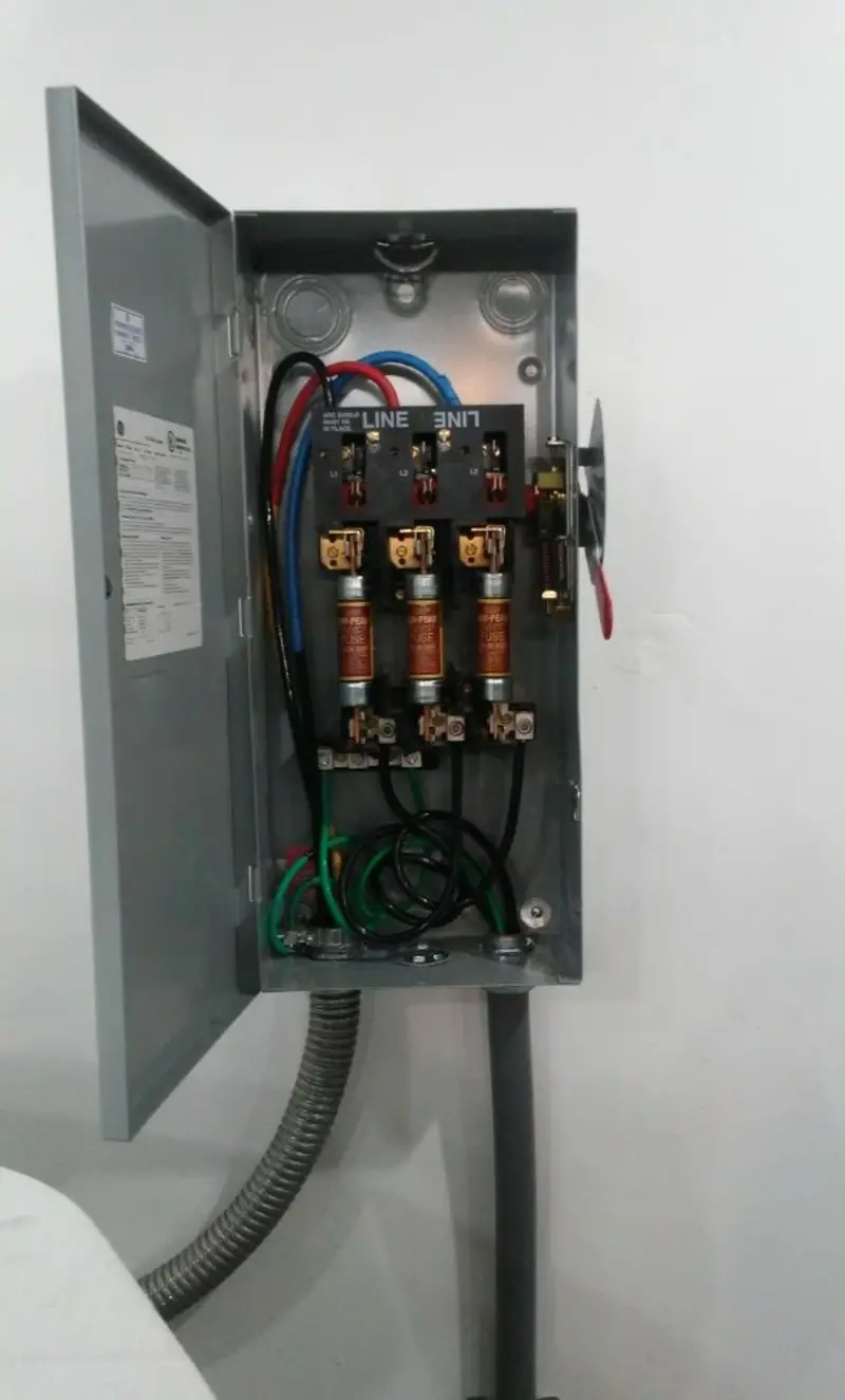 Three-phase disconnect switch installed for Electrical Wiring & Rewiring in Ranchettes